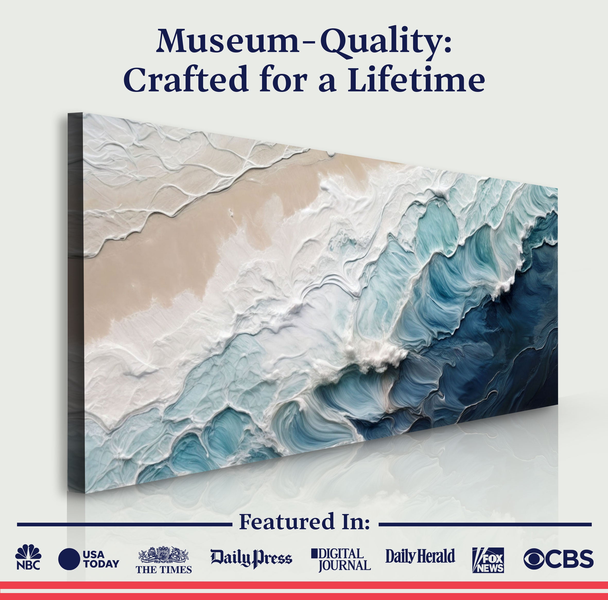 Crashing Coastal Waves Wall Art