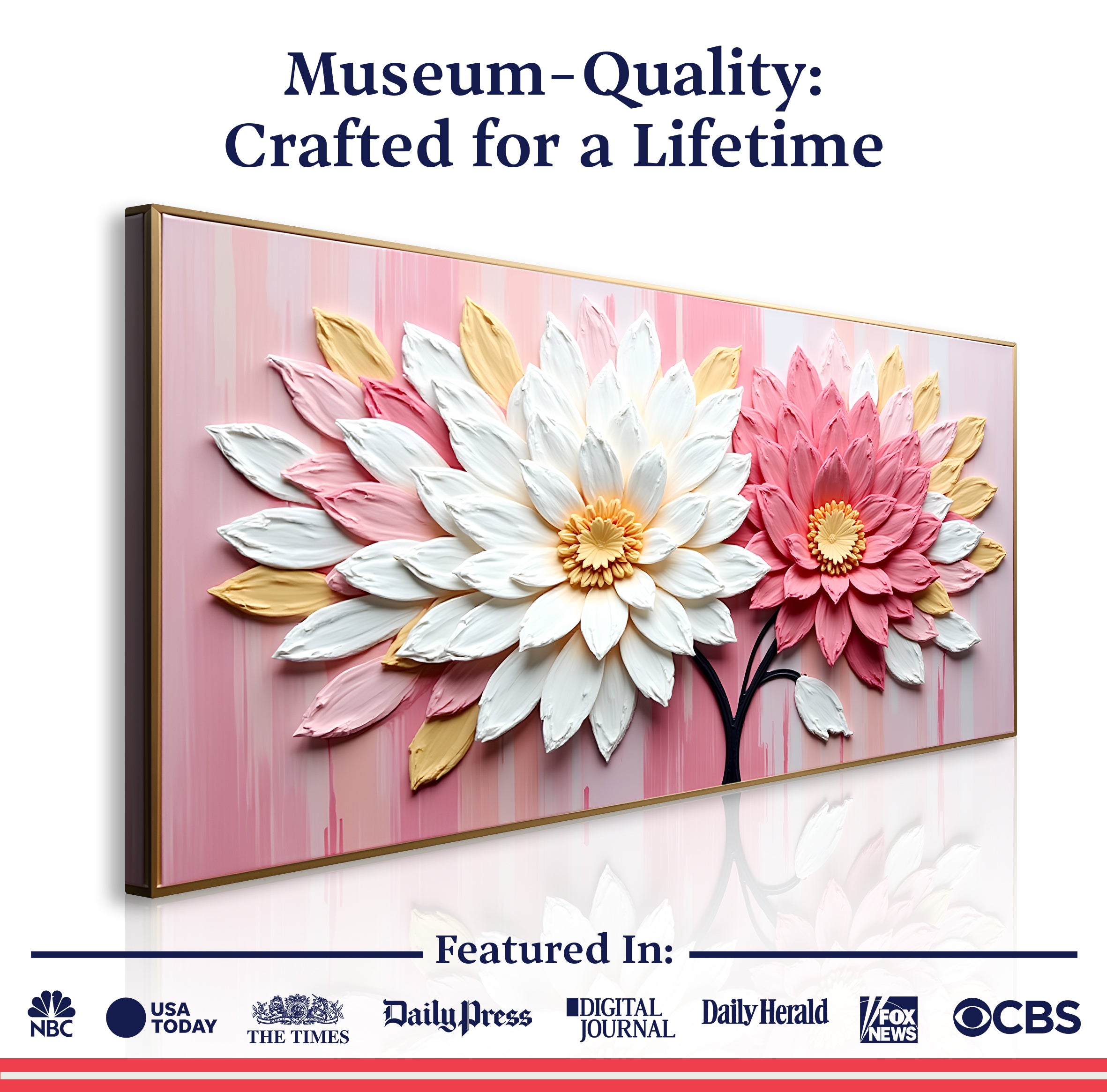 Blushing Blooms Pink Wall Art