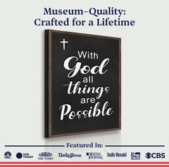 With God All Things Are Possible Faith Sign V