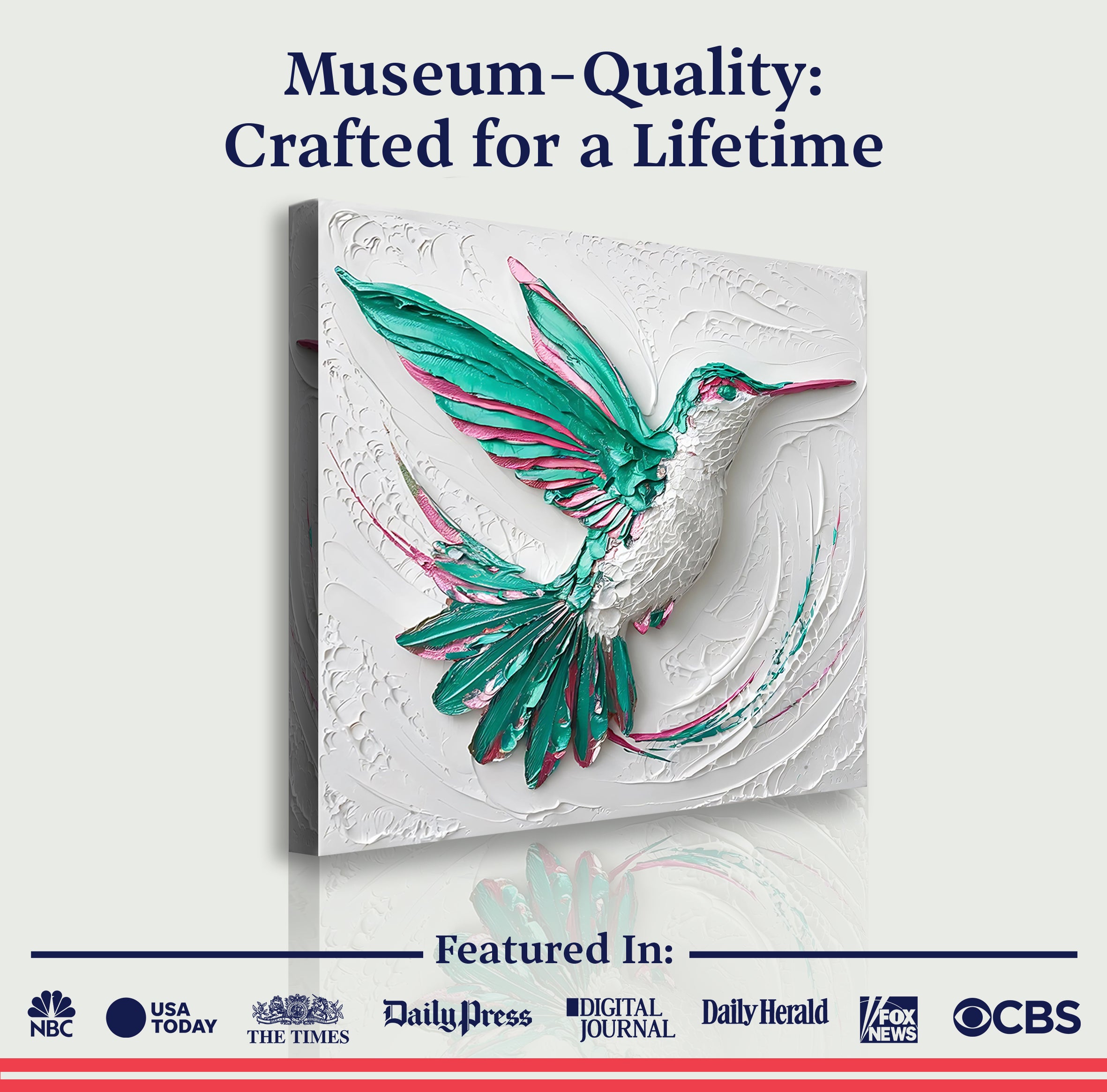 3D Hummingbird Wall Art