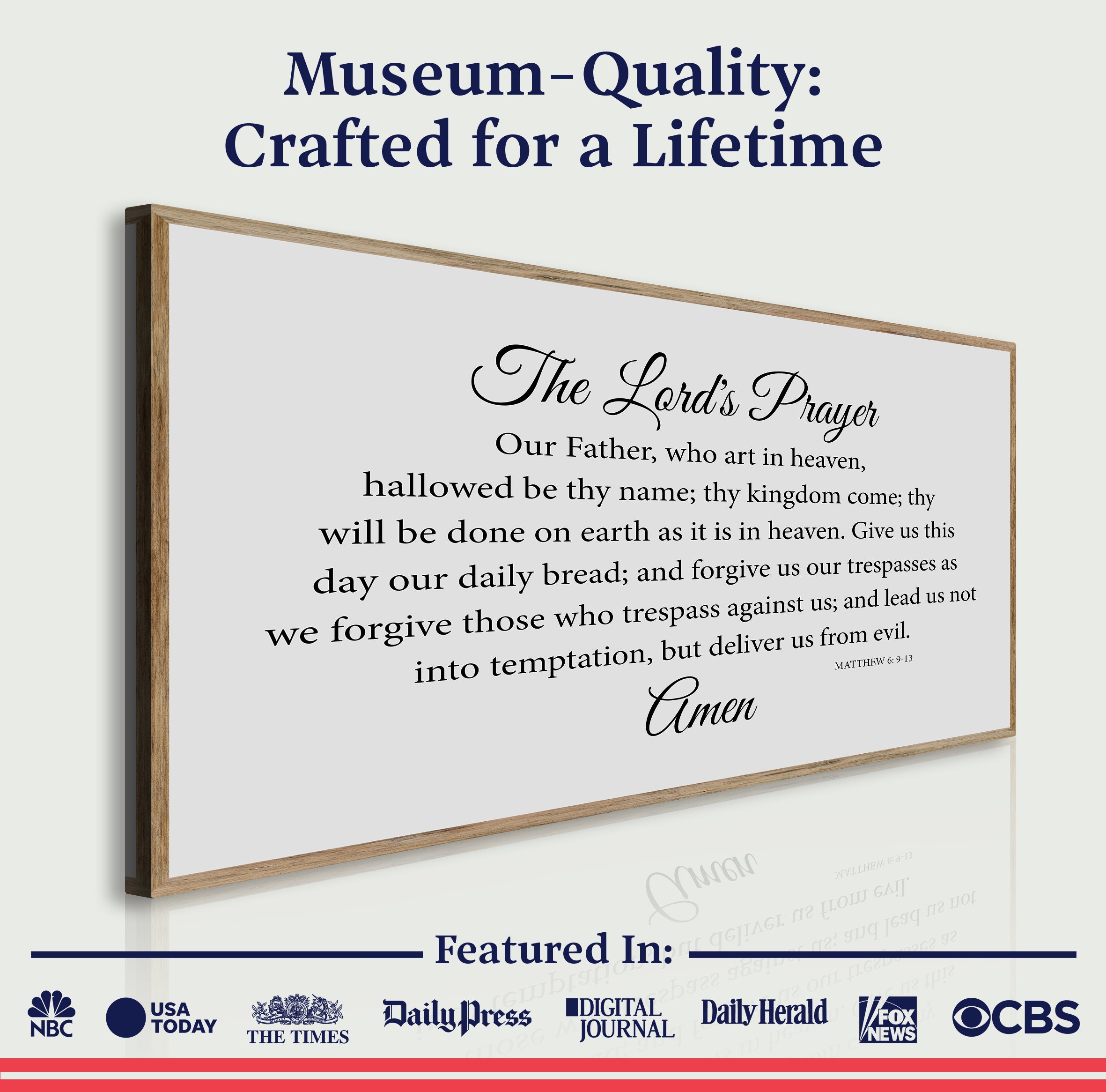 The Lord's Prayer Faith Sign