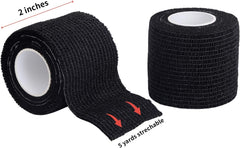 Self Adherent Cohesive Bandages Wrap 2" x 5 Yards, 12 Rolls