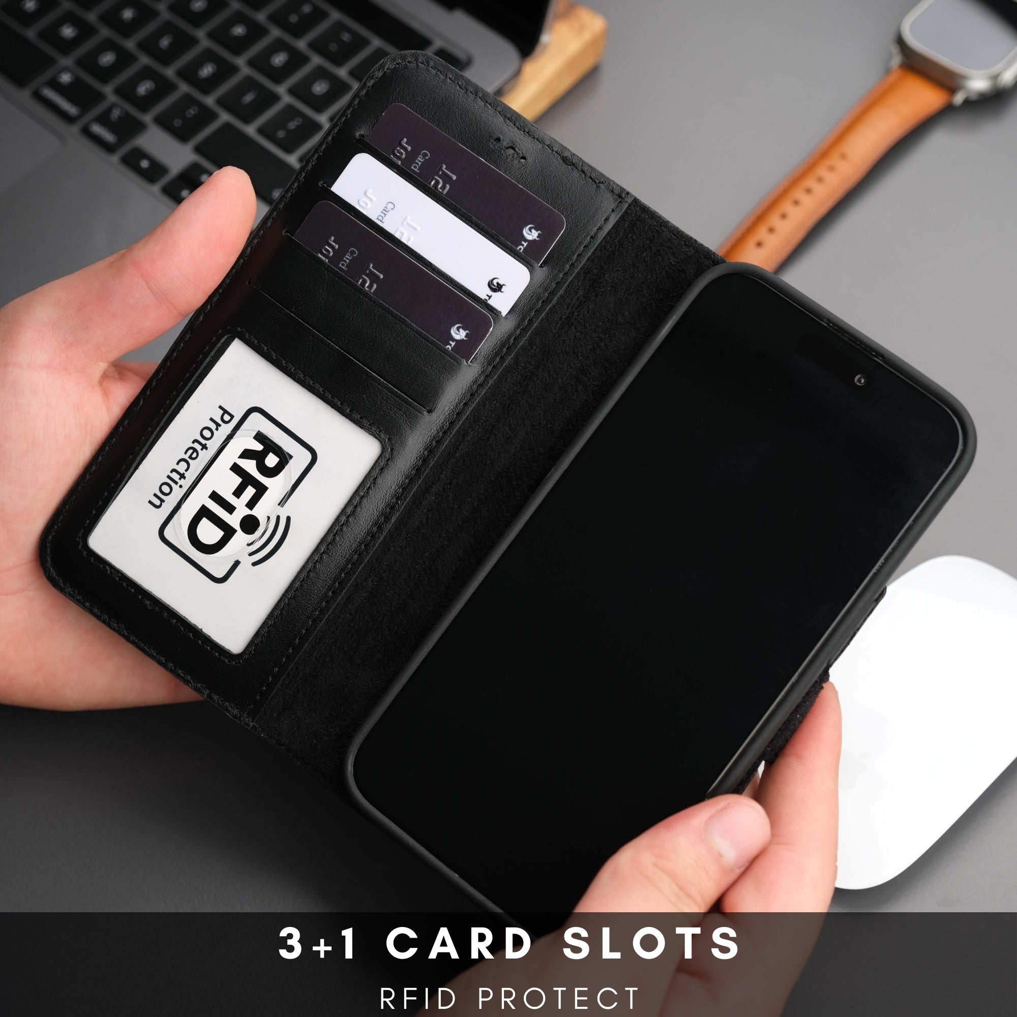 Casper Leather iPhone 14 Wallet Case | MagSafe