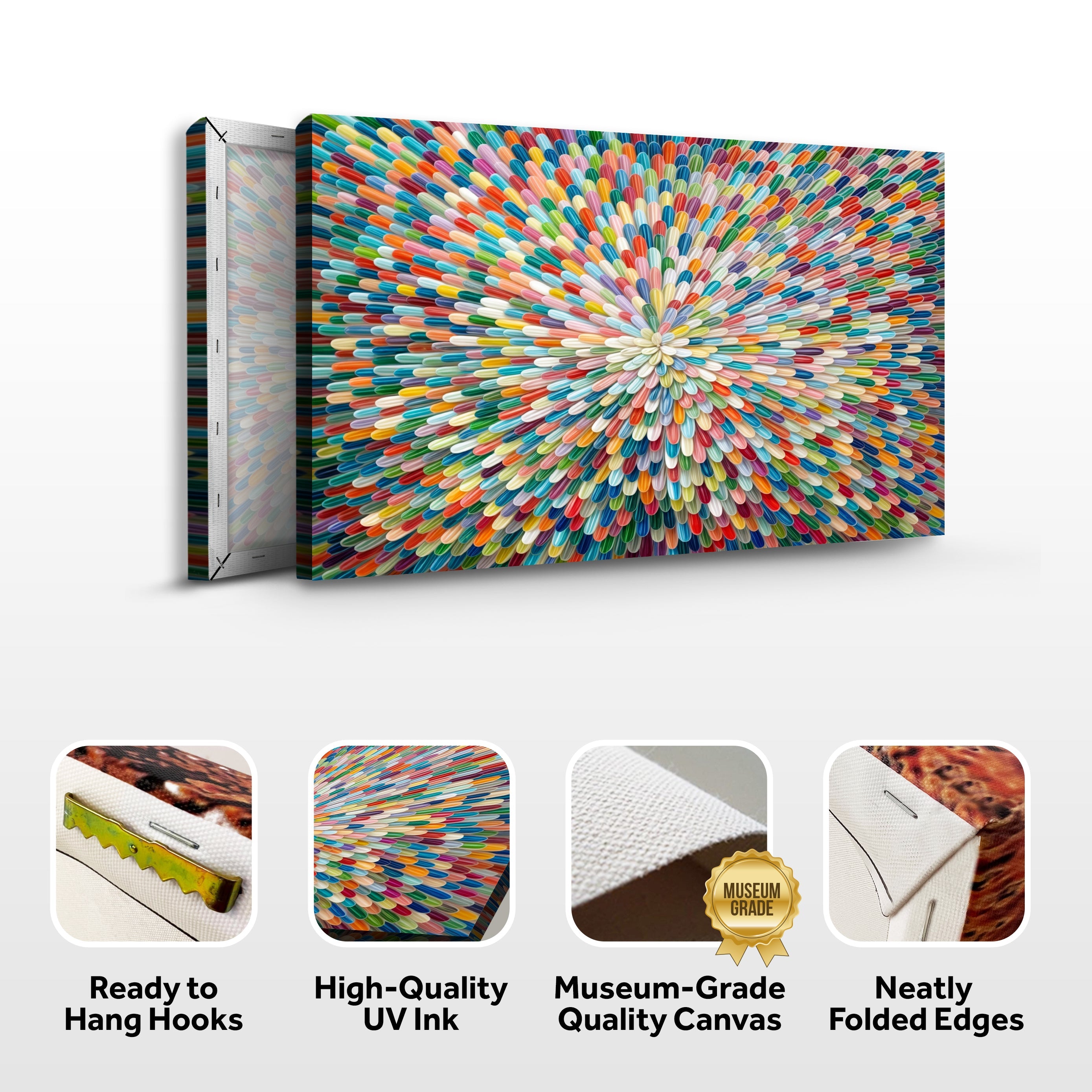 Radiant Bloom Abstract Wall Art
