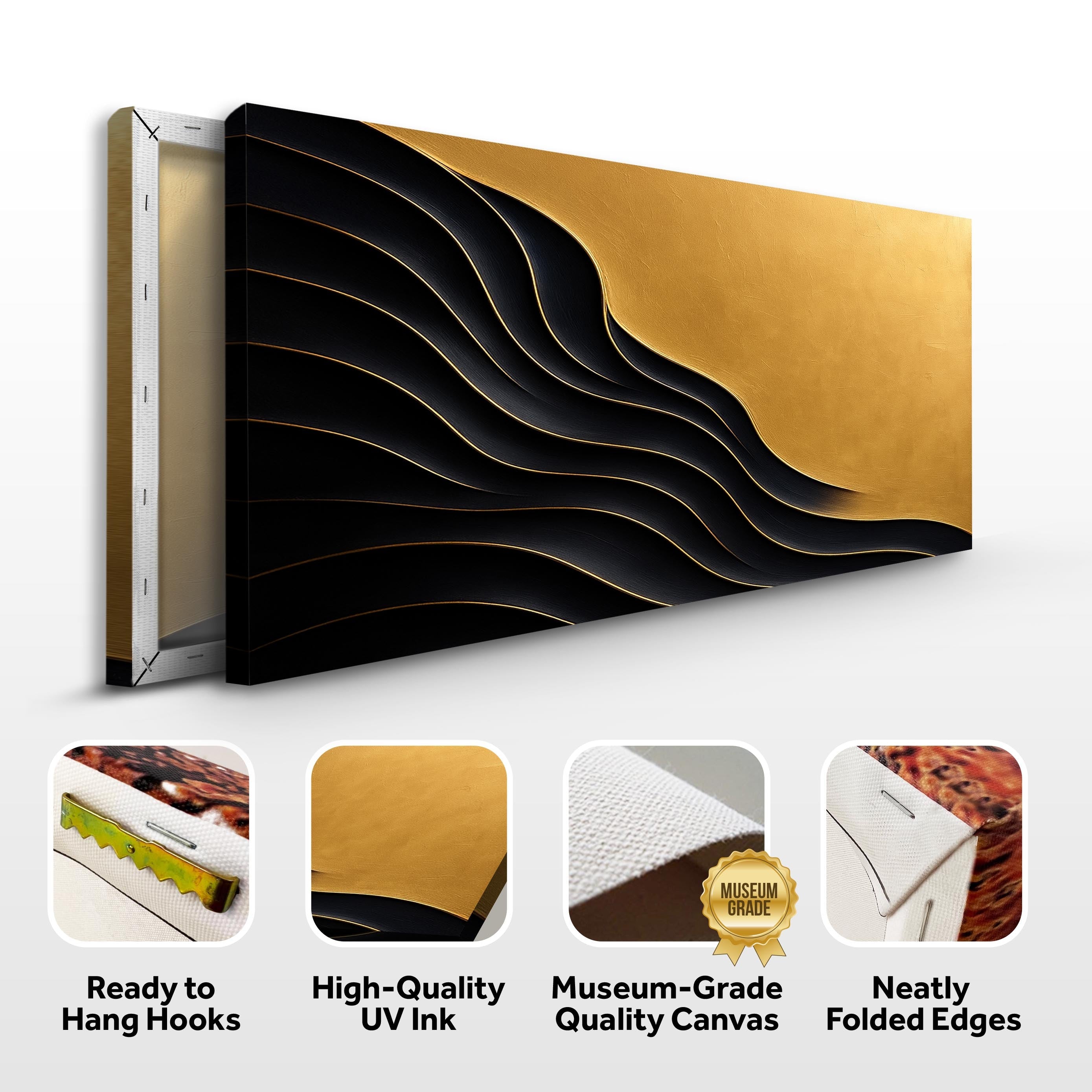 Black And Gold Minimalist Abstract XI