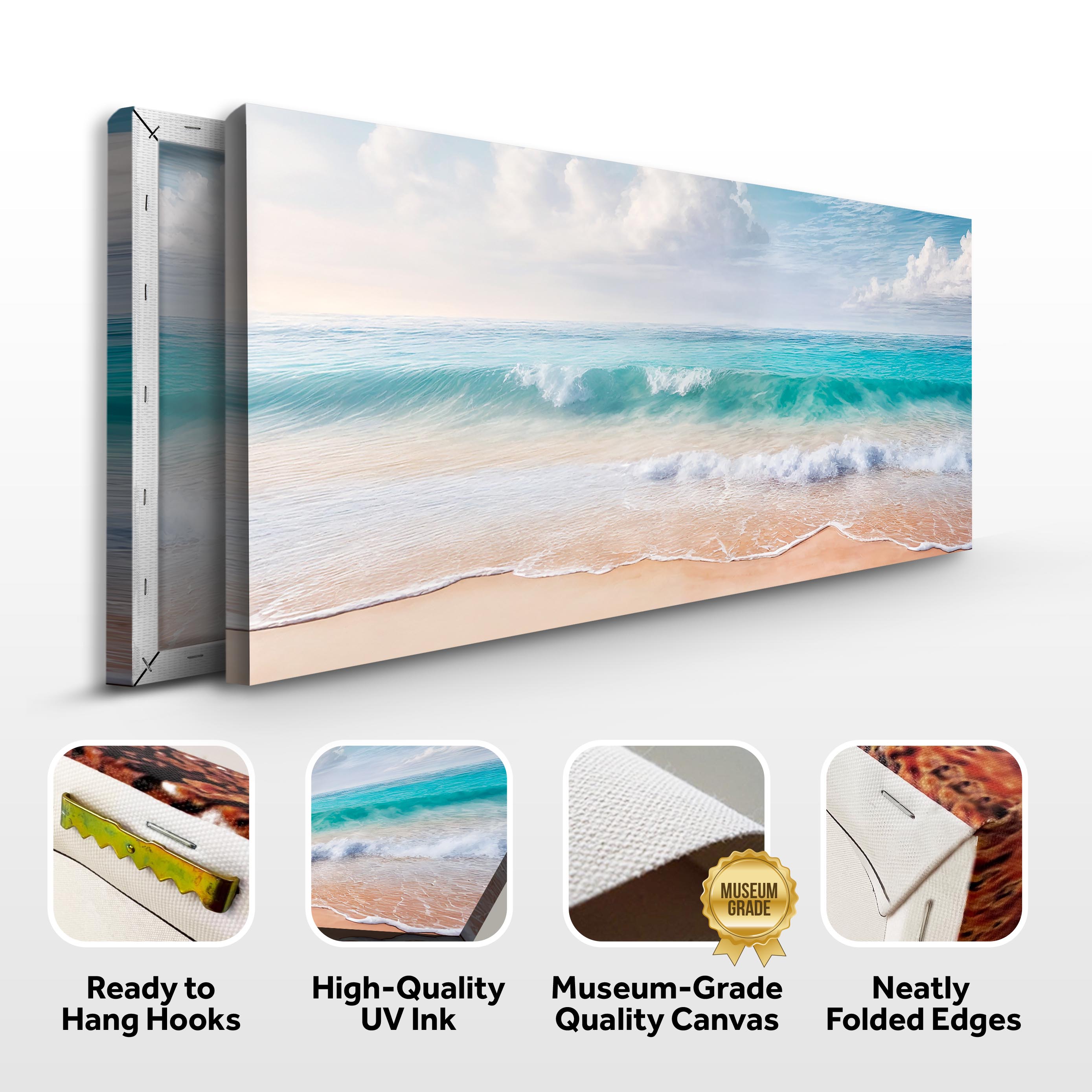 Serene Ocean Wave Coastal Wall Art XII