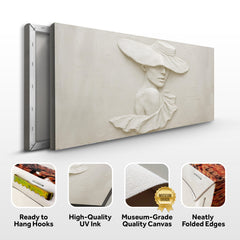 3D Minimalist Female Portrait Wall Art