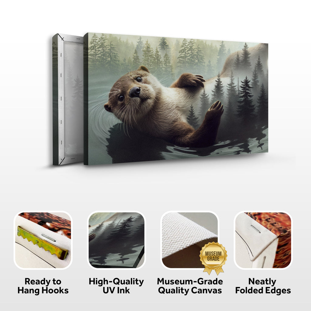 Otter Double Exposure Wall Art