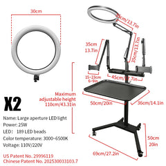 TAIDU PROMOTION MULTI-FUNCTIONAL DOUBLE HOLDER TATTOO BENCH WITH LIGHT