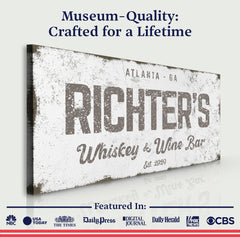Whiskey And Wine Bar Sign