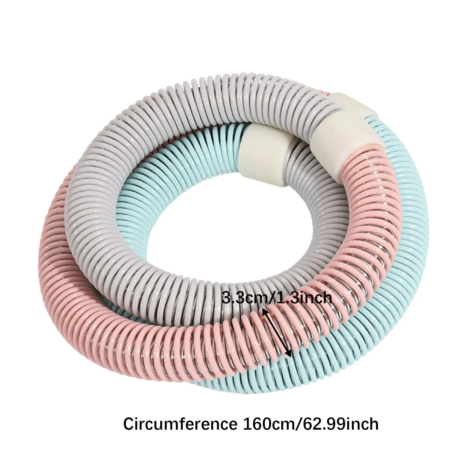 Weighted Fitness Hoop 62.99 in (160 cm) – Portable Foldable Hula Hoop for Adults | Waist & Abdomen Workout Indoor/Outdoor
