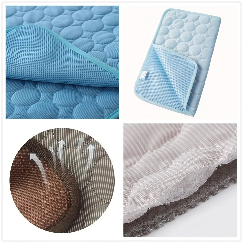 Dog Cooling Mat Self-Cooling Pet Bed Pad Extra Large Summer Cooling Pad for Dogs & Cats