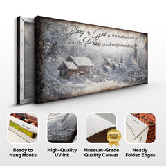 Vintage Christmas Village Luke 2:14 Scripture Sign II