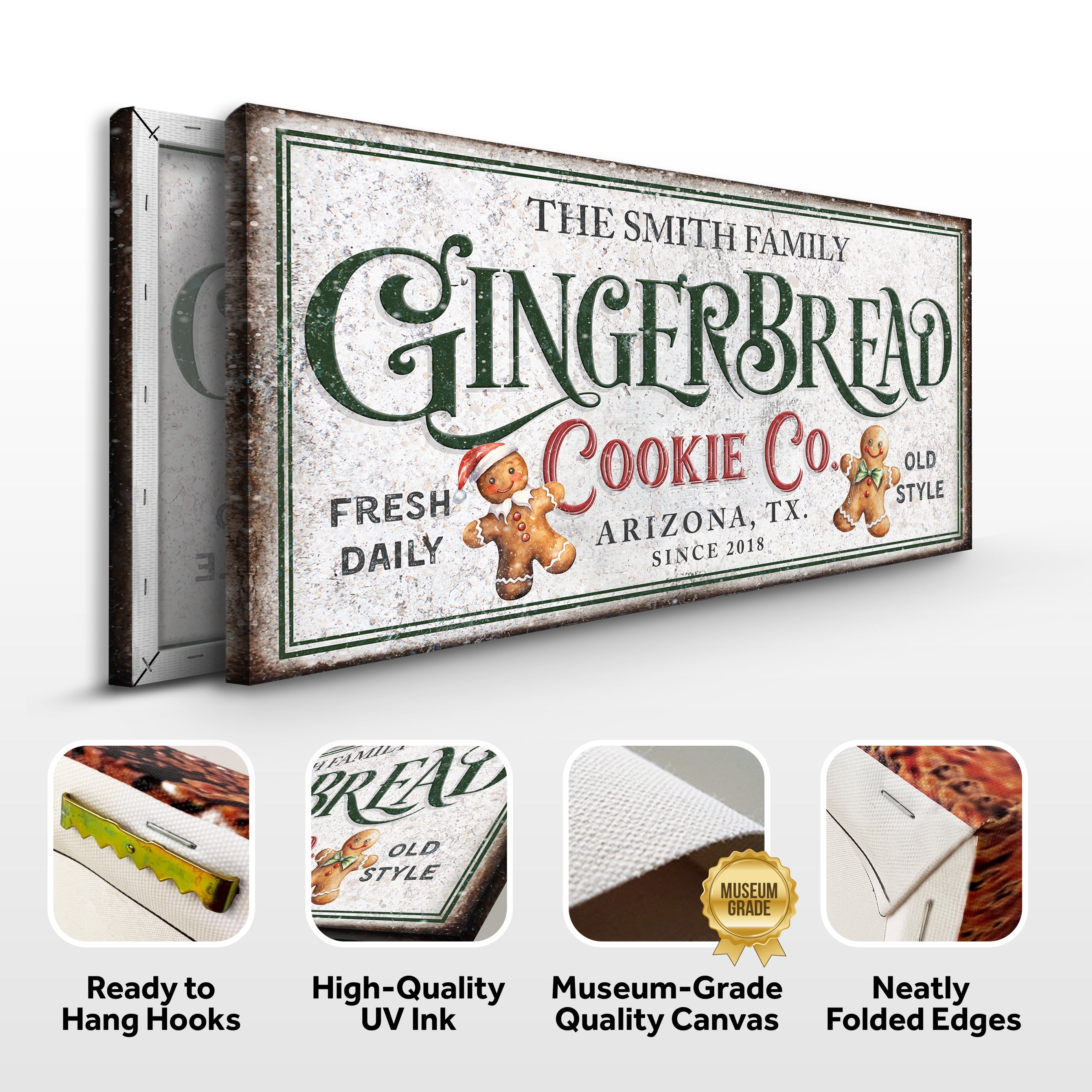 Family Gingerbread Bakery Christmas Sign II