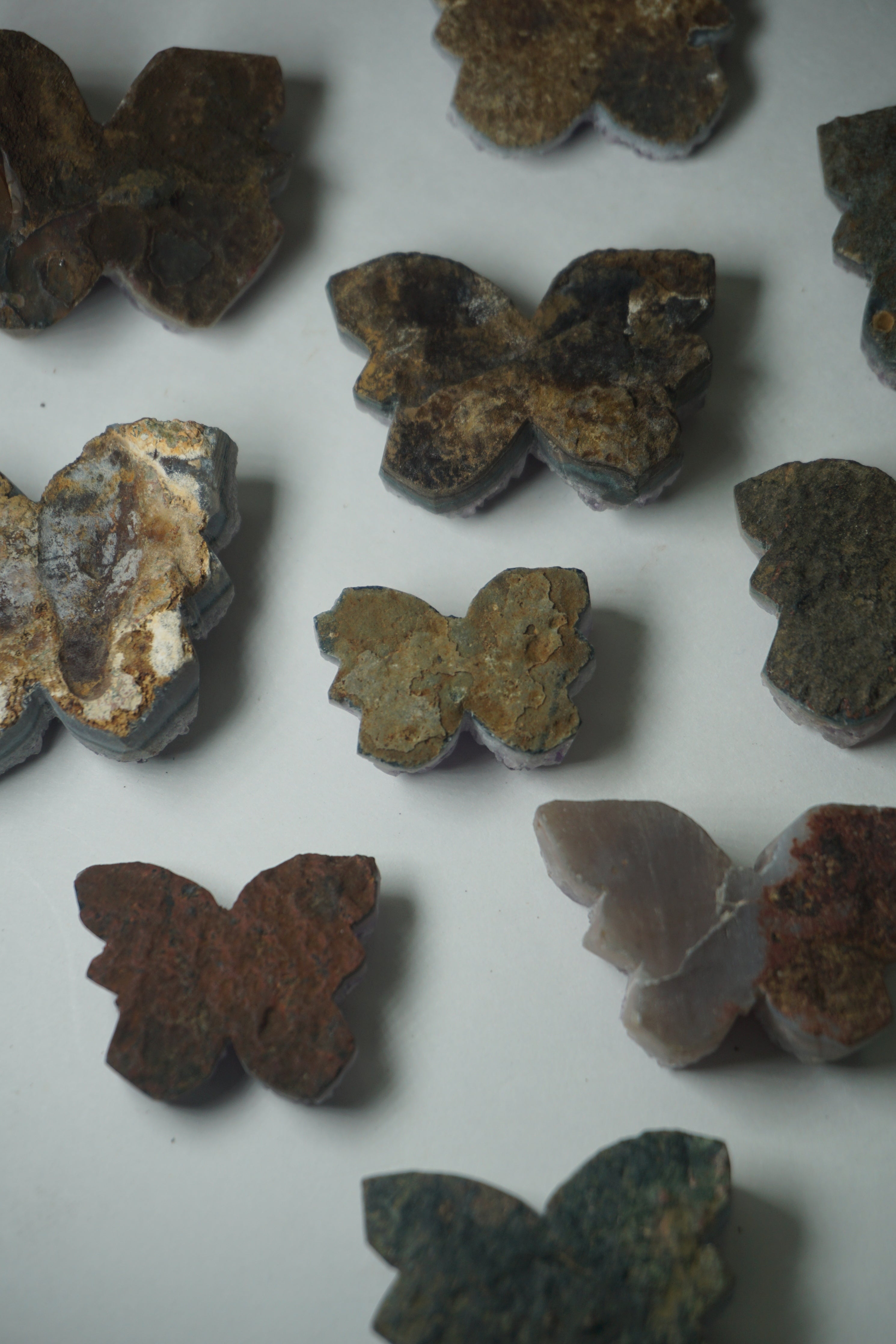 amethyst butterfly druzy raw cluster