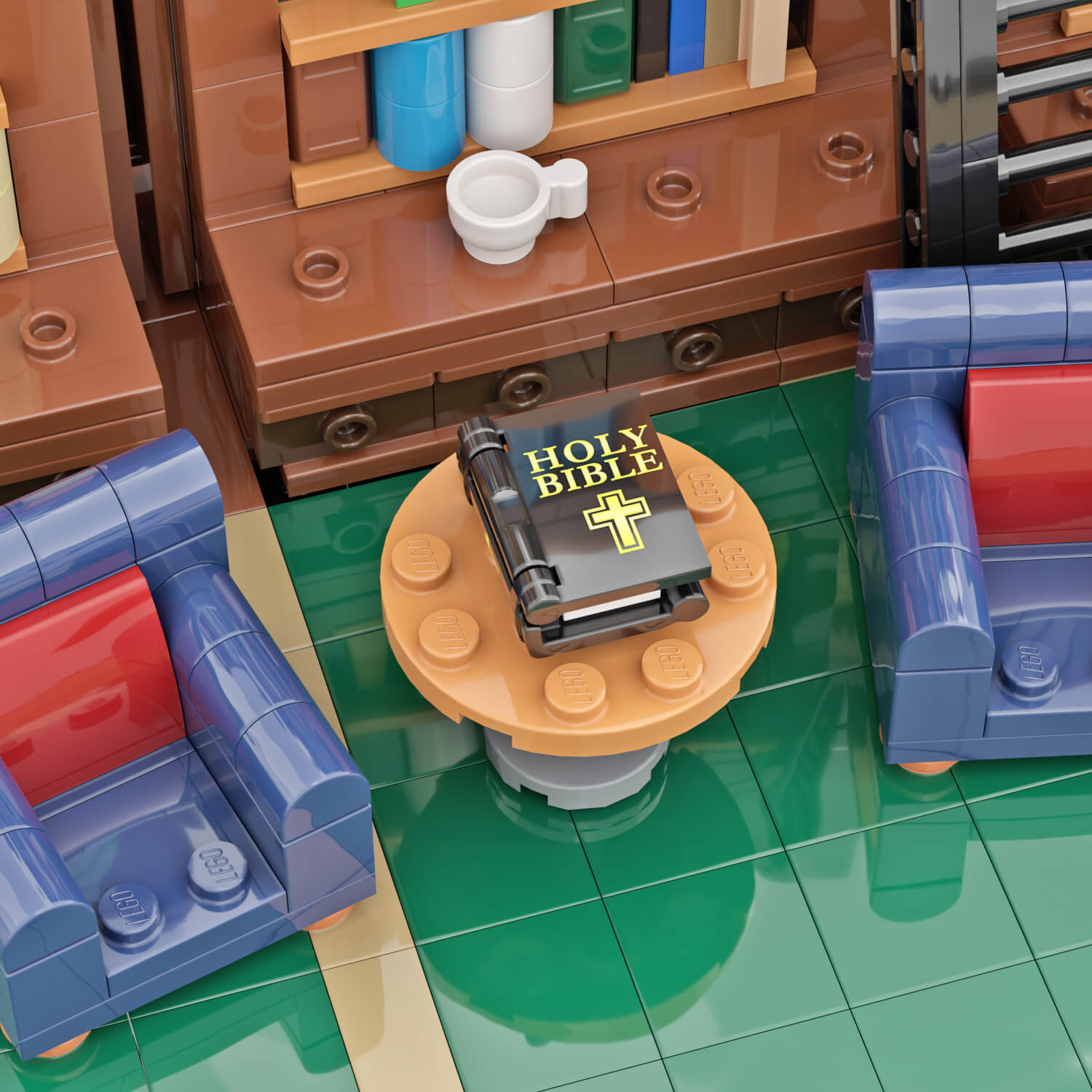 Holy Bible - Minifig Accessory - Custom Printed - Made using LEGO® Parts