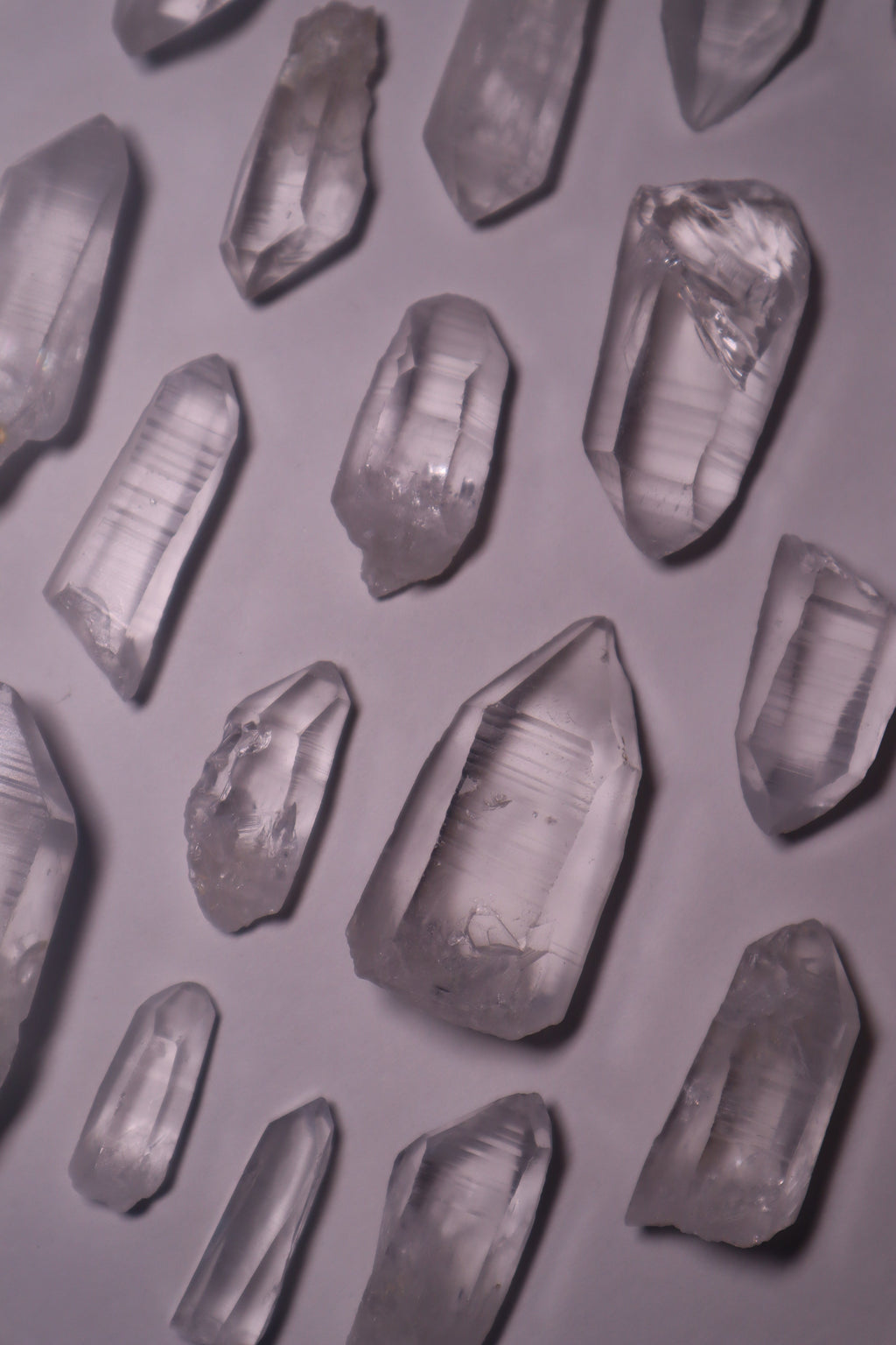 clear lemurian quartz crystal seed raw point