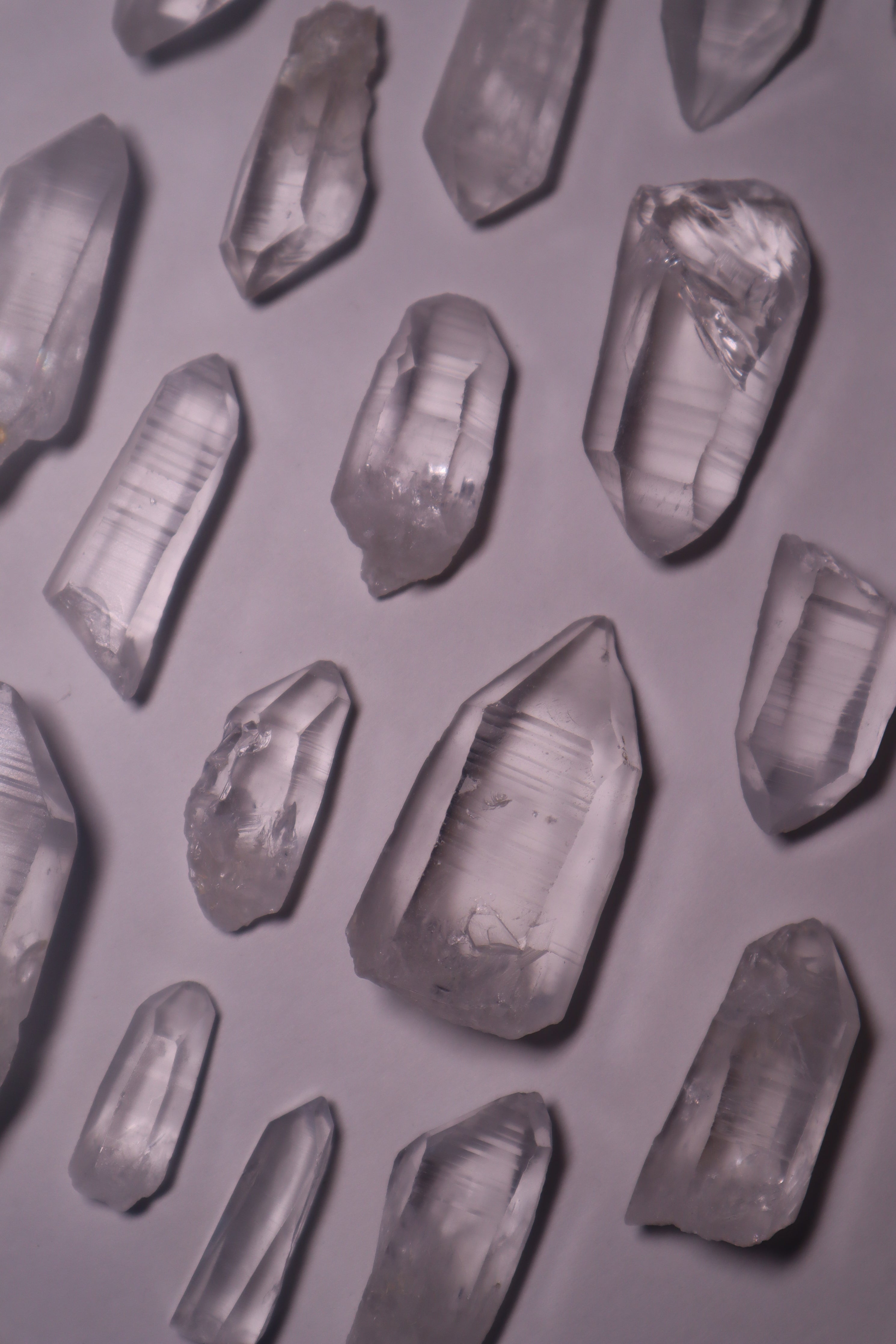 clear lemurian quartz crystal seed raw point
