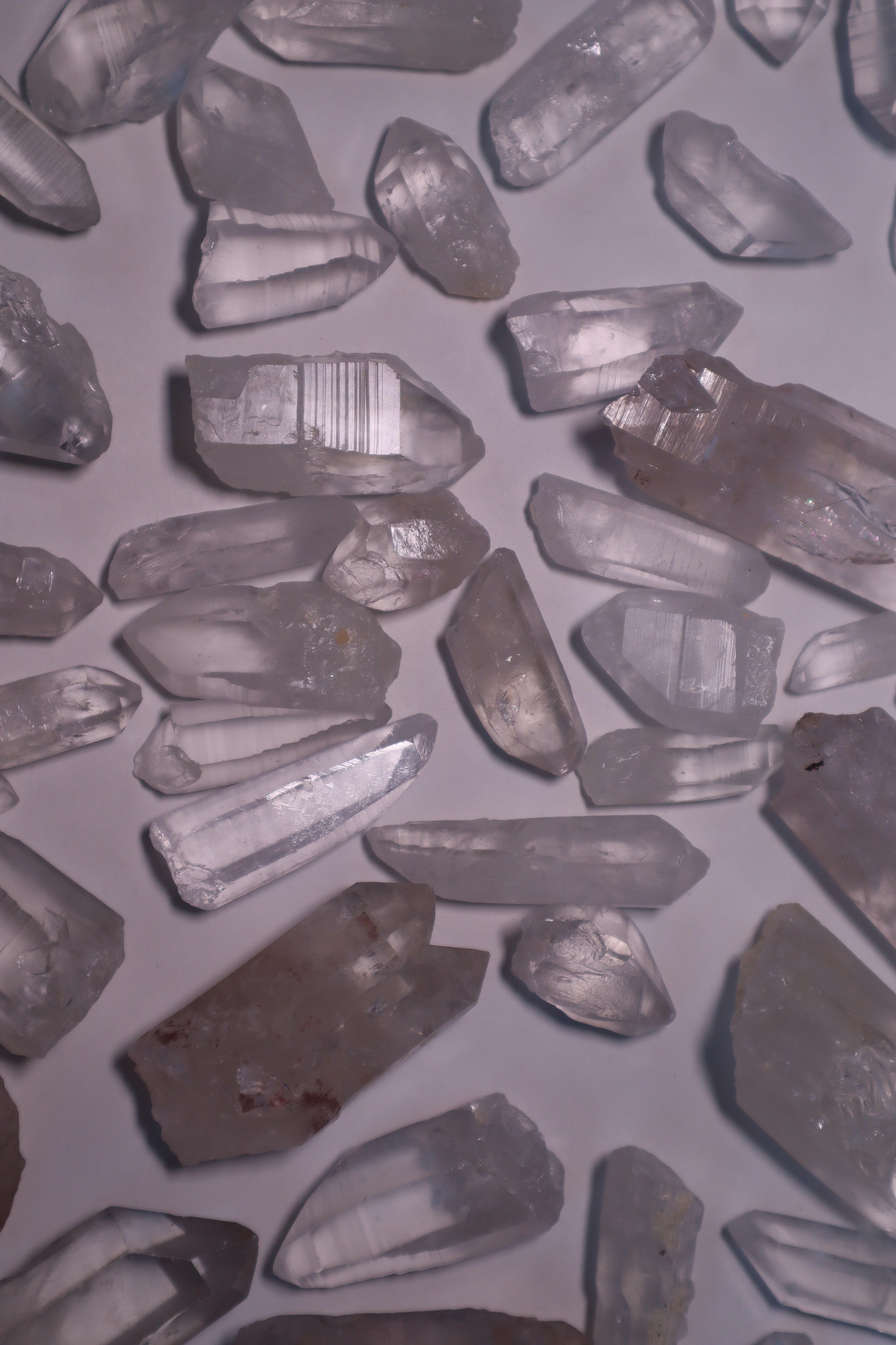 clear lemurian quartz crystal seed raw point