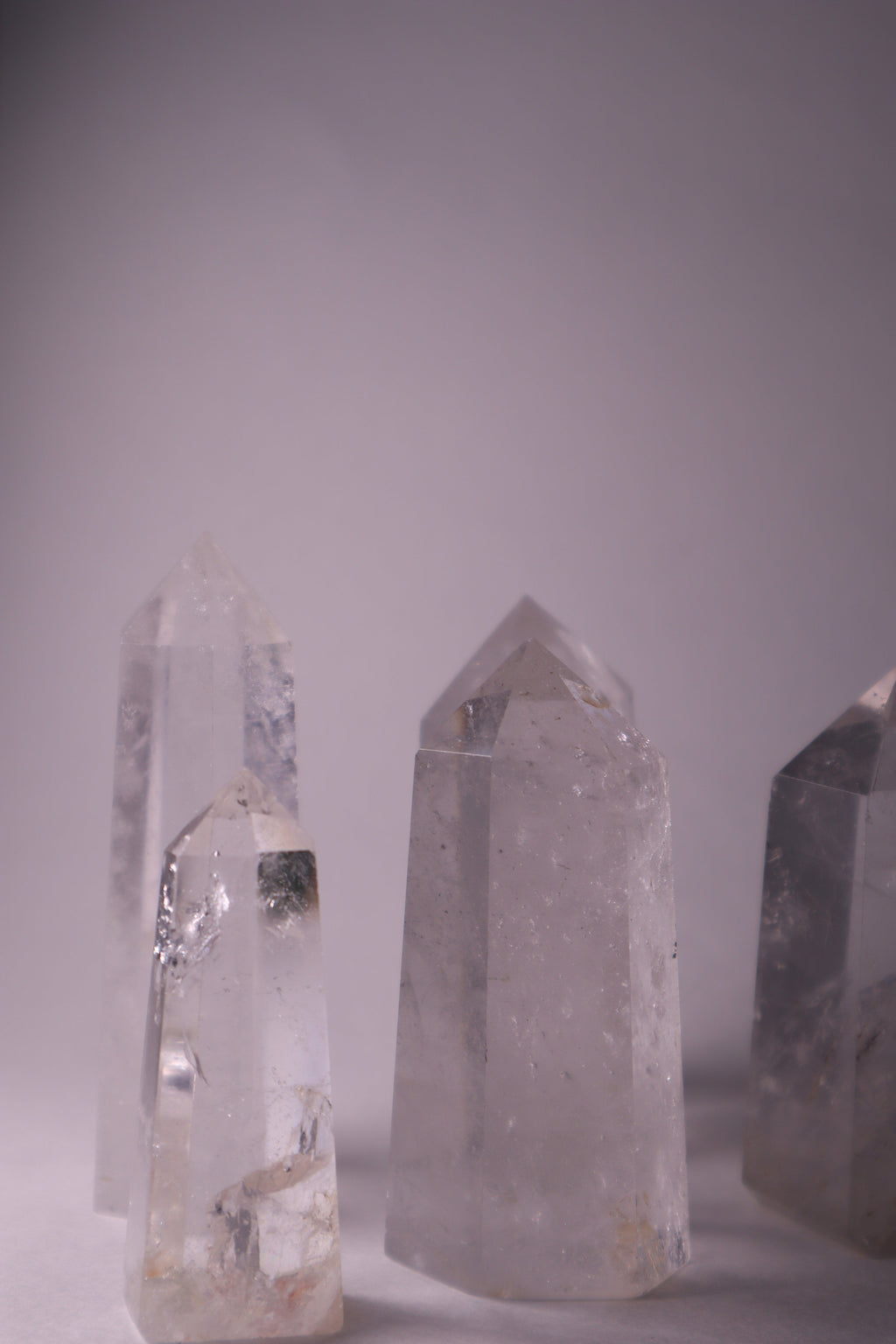 clear quartz crystal tower