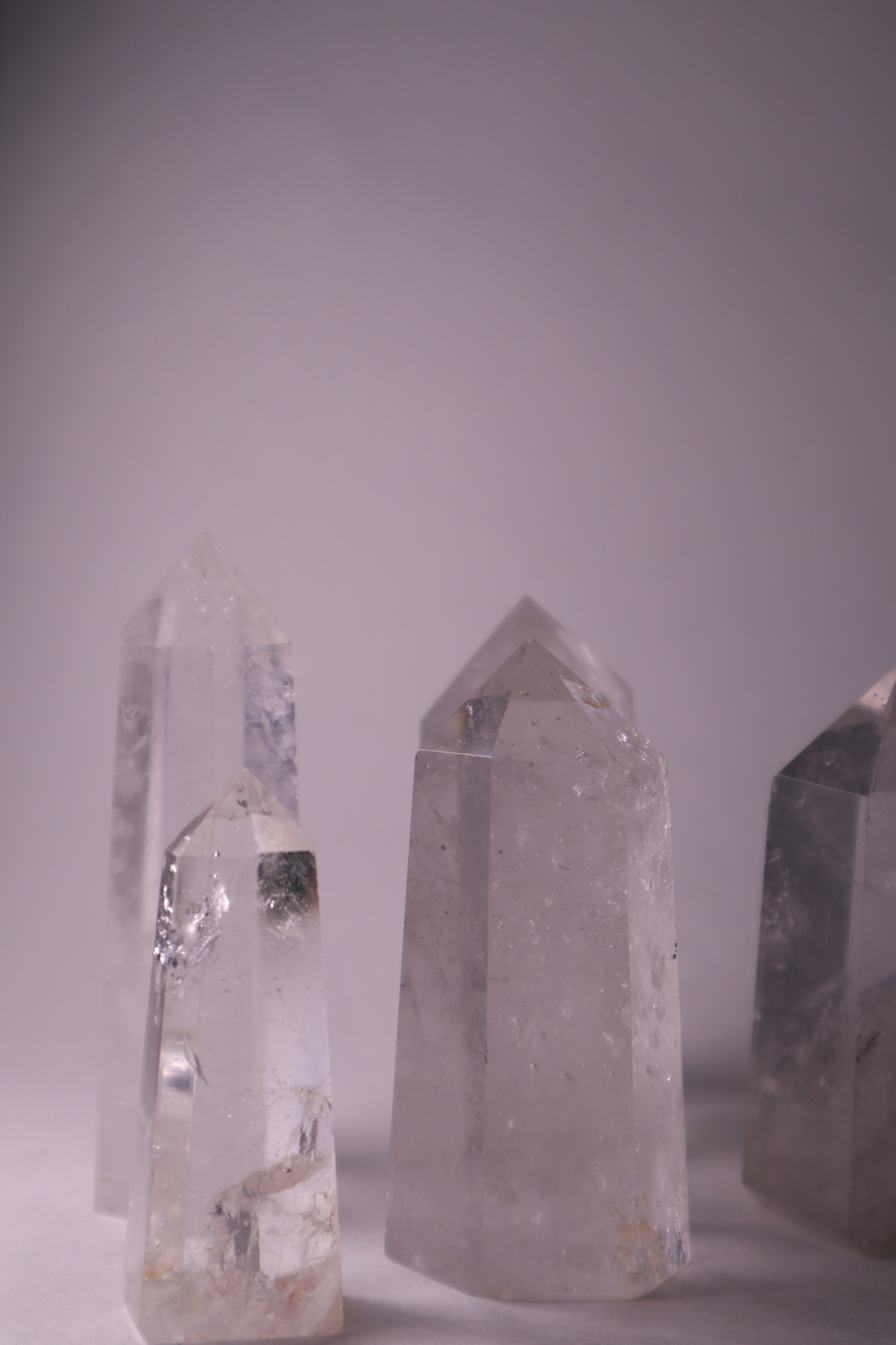 clear quartz crystal tower