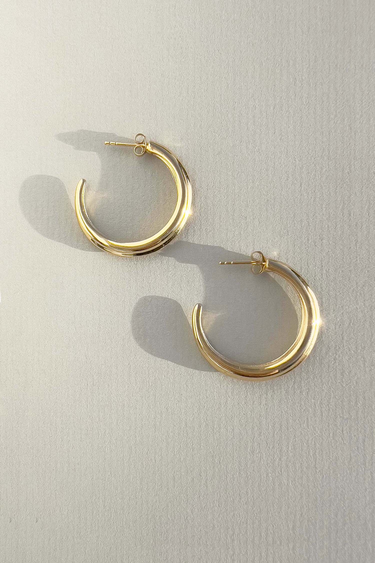 Crescent Hoops Gold Large
