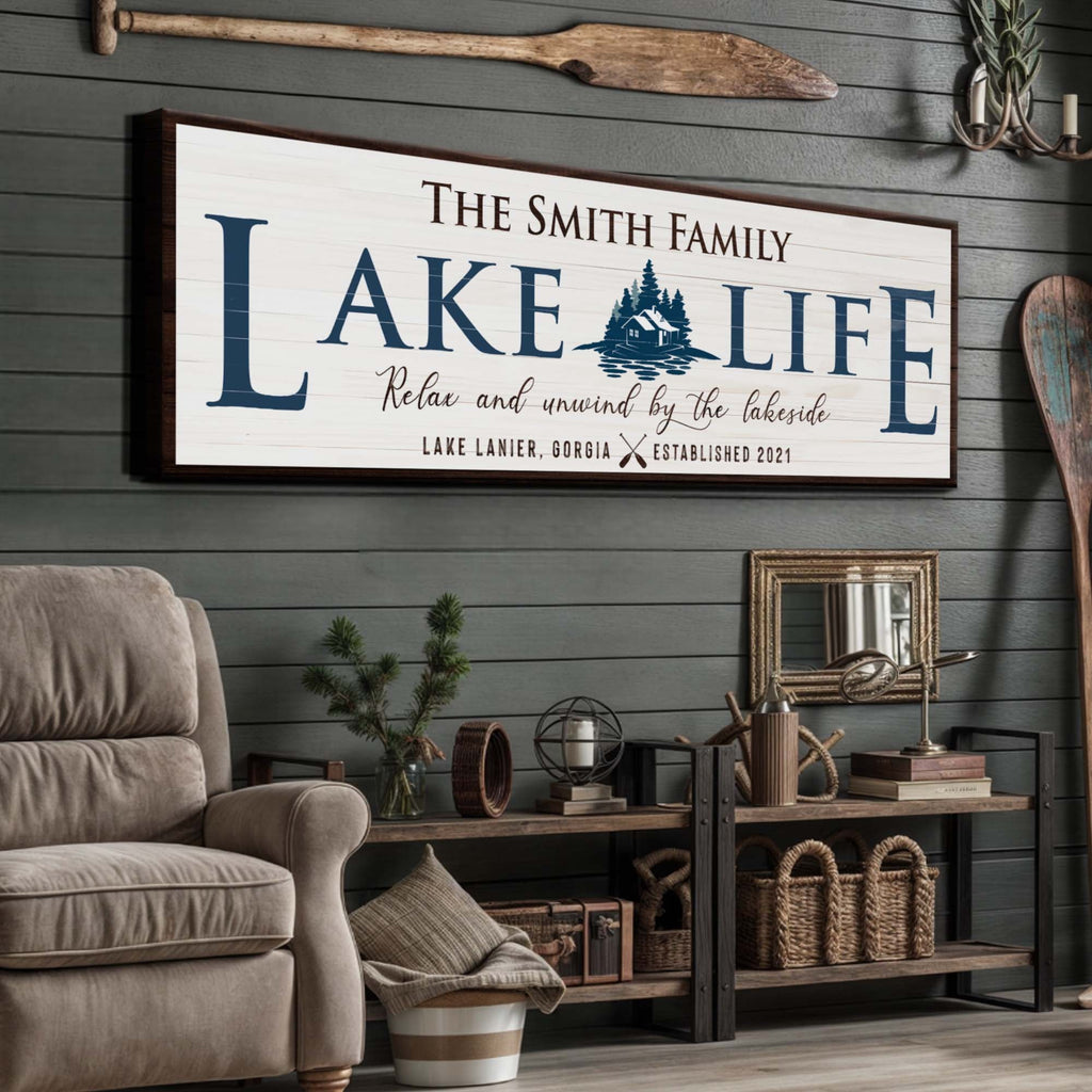 Personalized Lake Life Sign