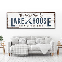 Family Lake House Arrow Sign II
