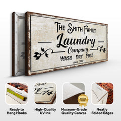 Family Laundry Company Sign