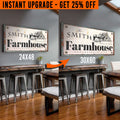 Upgrade Your 48x24 Inches 'Rustic Horse Farmhouse' (Style 2) Canvas To 60x30 Inches