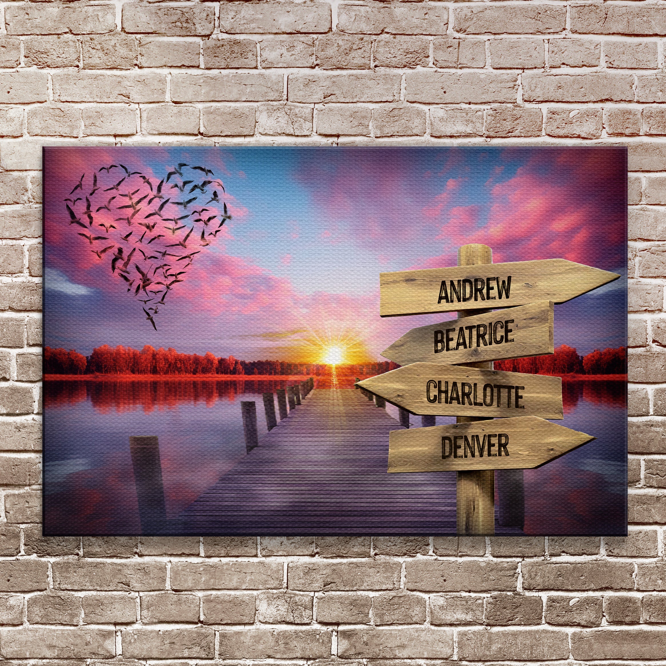 Family Name Sunset Sign