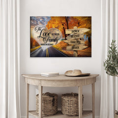Love Between Family Names Sign