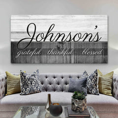 Family Grateful Sign