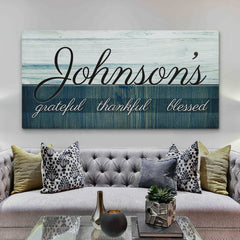 Family Grateful Sign