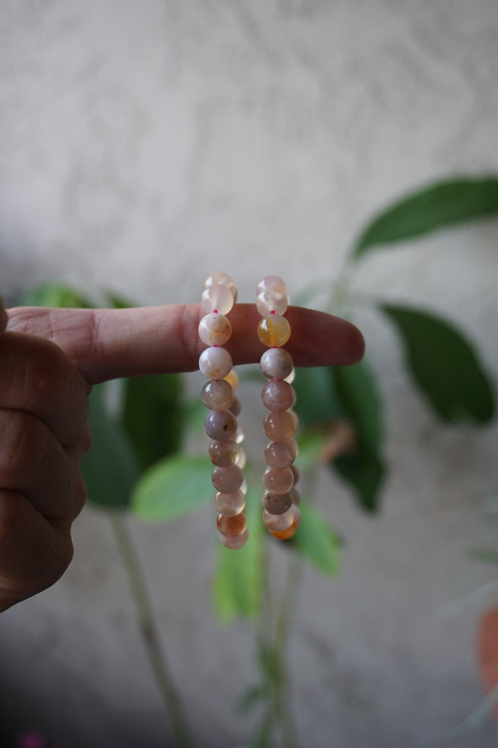 flower agate crystal bracelet