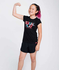 Equal Play Girls' Black T Shirt
