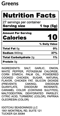 Igotchu Greens Seasoning