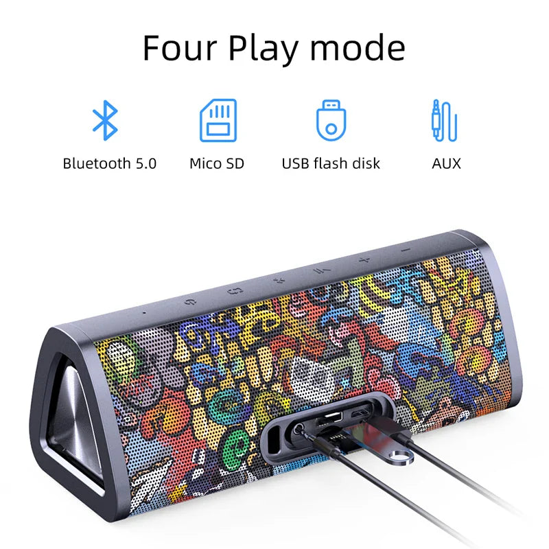 Portable Bluetooth Speaker 20W 360° Stereo Sound IPX7 Waterproof Wireless Bluetooth 5.0 24-Hour Playtime