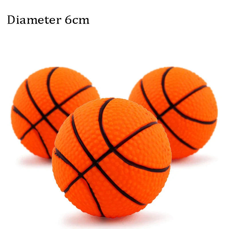 1-Pack Squeaky Dog Ball Toy 6 cm (2.36 in) Rubber Chew Toy for Small Dogs and Puppies