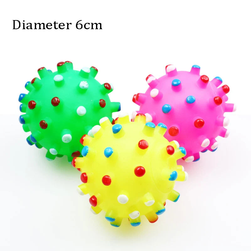 1-Pack Squeaky Dog Ball Toy 6 cm (2.36 in) Rubber Chew Toy for Small Dogs and Puppies