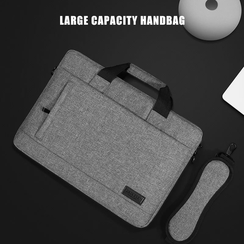 Canvas Laptop Sleeve Briefcase 13–17 Inch — Zippered Shoulder Handbag