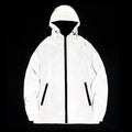 Men's Reflective Dual-Layer Windbreaker Jacket Hooded Waterproof Zip Coat