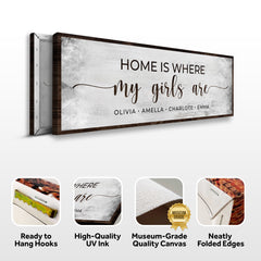 Home Is Where My Girls Are Sign II