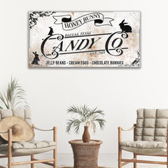 Honey Bunny Candy Company Sign