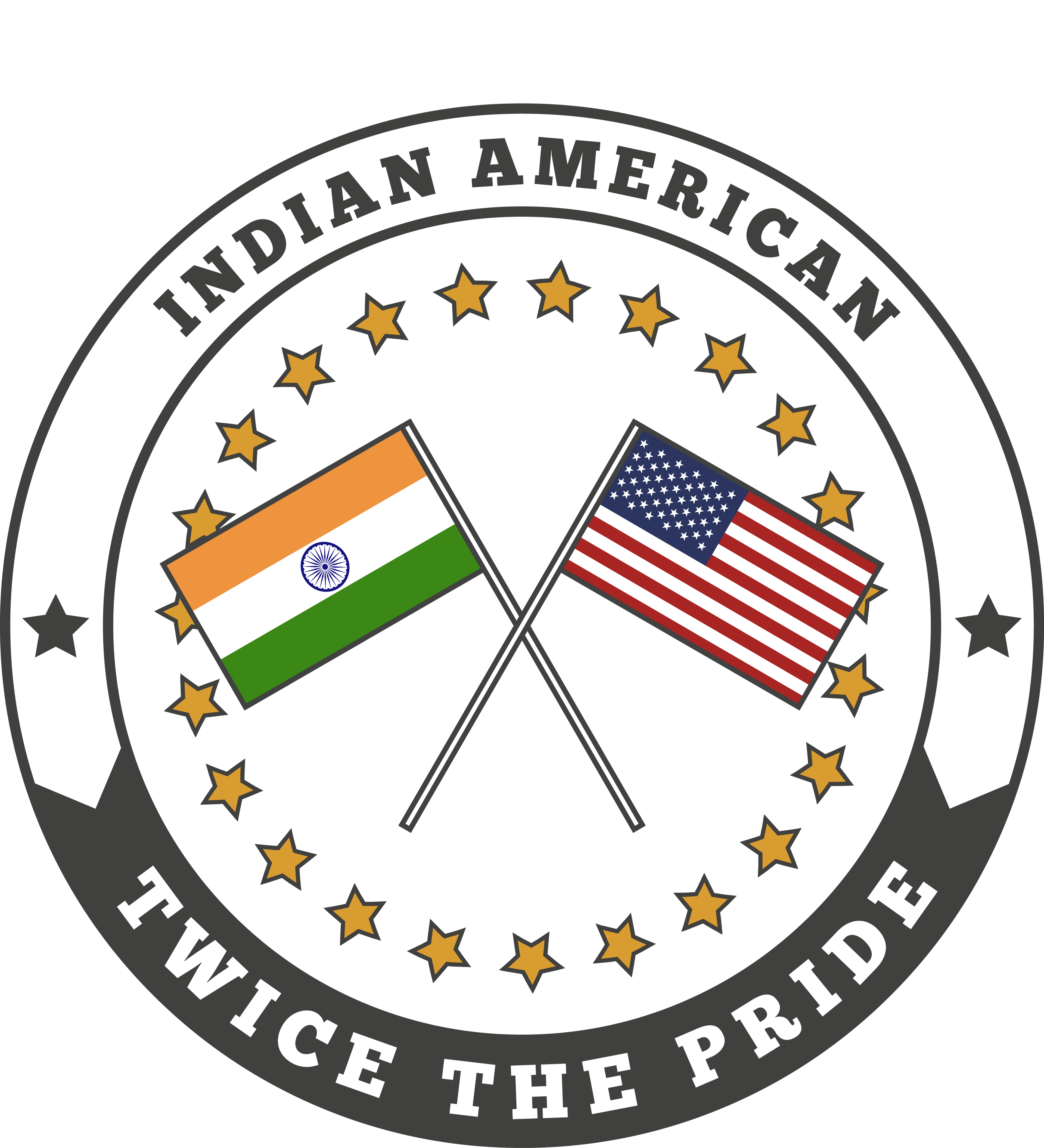 Indian-American Sticker: "Twice the Pride"