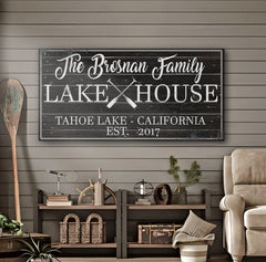 Family Lake House Paddle Sign II