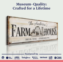 Personalized Rustic Farmhouse Sign