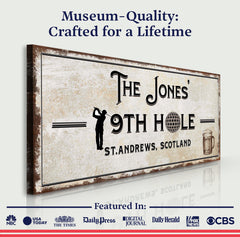 19th Hole Golf Personalized Sign