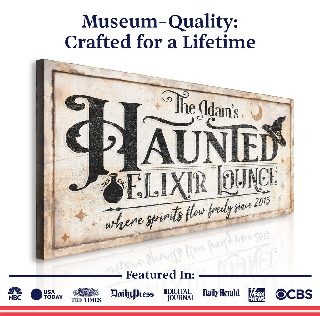 The Haunted Elixir Lounge Halloween Sign II