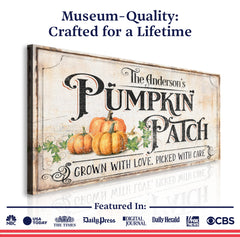 Personalized Pumpkin Patch Sign III
